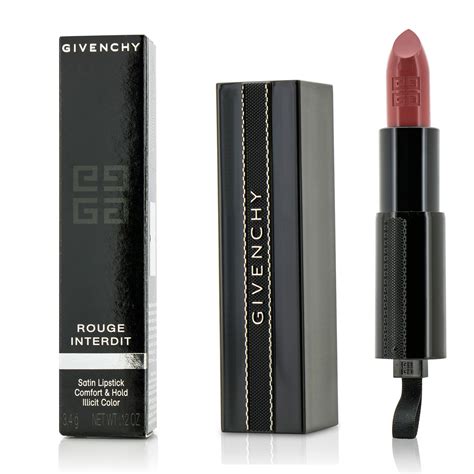 givenchy rouge interdit satin lipstick in 11 rose desire|givenchy universal black lip balm.